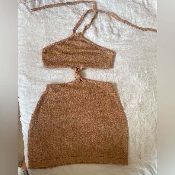 Isalis Knit Mini Halter Dress - Picture 2 of 6